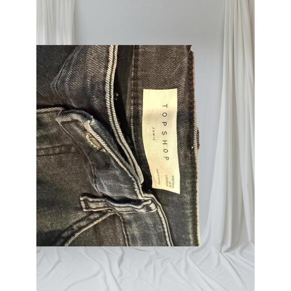 Topshop Jamie Black High-Waisted Jeans Size 30x32 - Picture 1 of 4